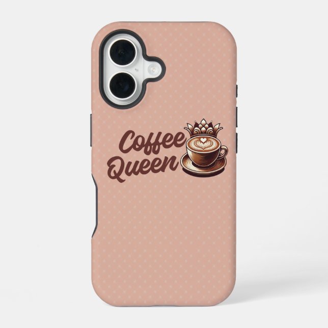 Kaffee-Königin iPhone 16 Hülle (Rückseite)