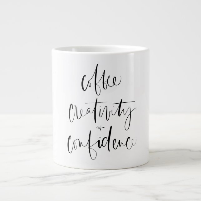 Kaffee, Kreativität und vertrauensvolle Tasse (Vorderseite)