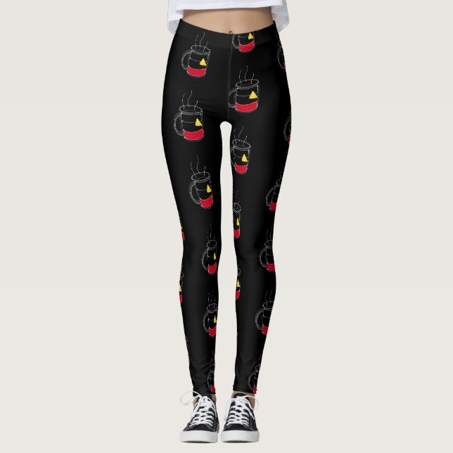 Kaffee kritisch niedrig leggings (Vorderseite)