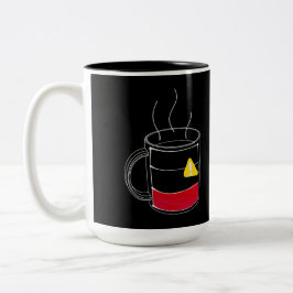 Kaffee kritisch niedrig zweifarbige tasse