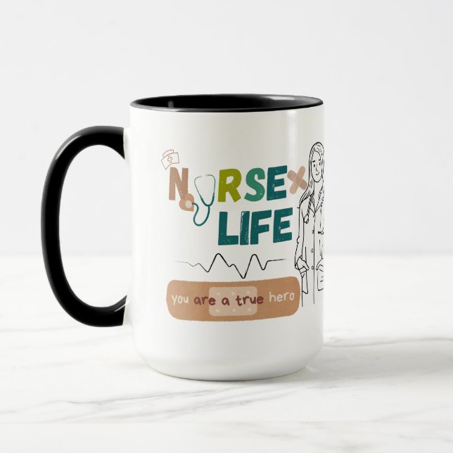 "Kaffee, Krümel und Rettend Leben - Tasse des Kran (Links)