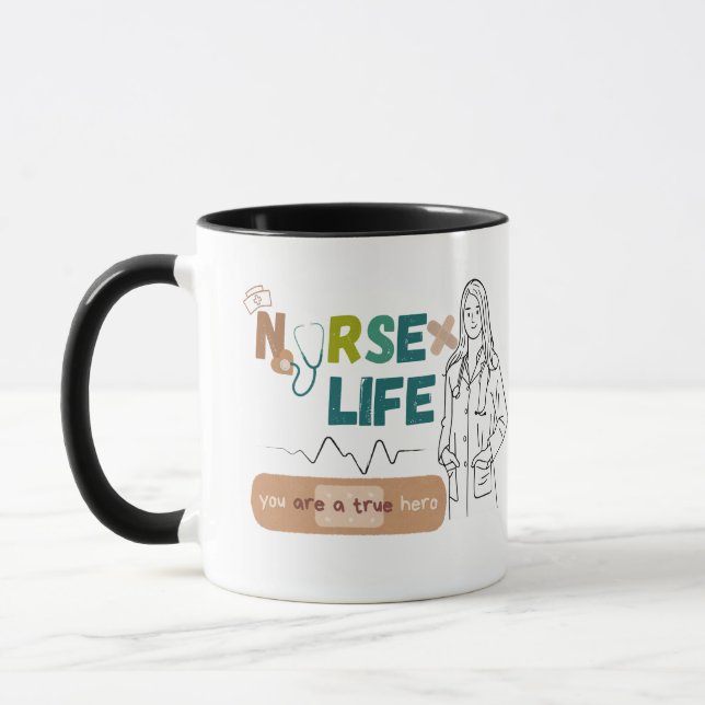 "Kaffee, Krümel und Rettend Leben - Tasse des Kran (Links)
