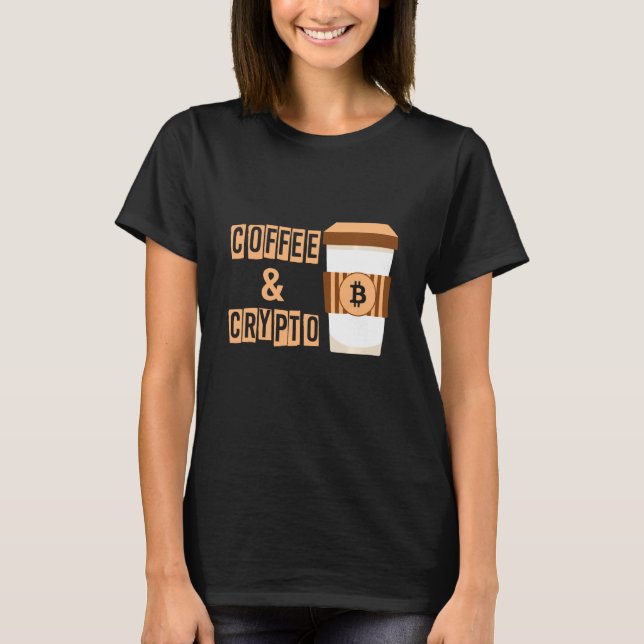 Kaffee Krypto-Coin Kryptowährung Geldblocker-Kette T-Shirt (Vorderseite)