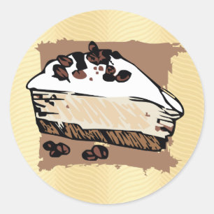 Kaffee-Kuchen Runder Aufkleber