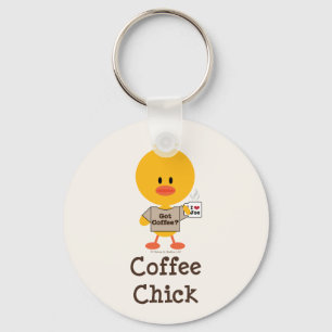 Kaffee-Küken-Schlüsselanhänger Schlüsselanhänger