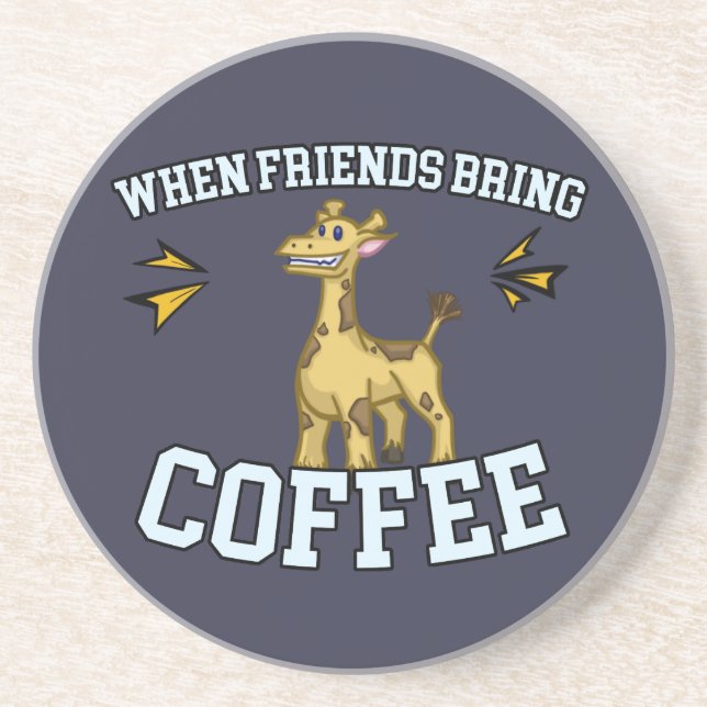 Kaffee-Kultur - Kaffee-Snob - lustige Giraffe Getränkeuntersetzer (Vorne)