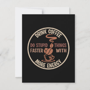 Kaffee Kunst Getränk Kaffee Mehr Energie Mitteilungskarte