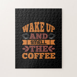 Kaffee-Kunst Wach Auf Und Riech Den Kaffee