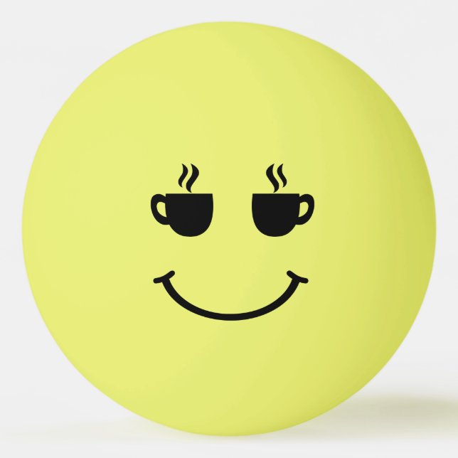 Kaffee-Lächeln Tischtennisball (Vorderseite)