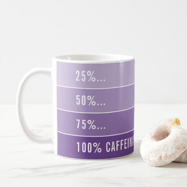 KAFFEE-LADEN.. ombre 100% koffeiniert lila Kaffeetasse (Mit Donut)