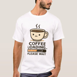 Kaffee lädt - Bitte warten - Lustiger Morgencaffei T-Shirt