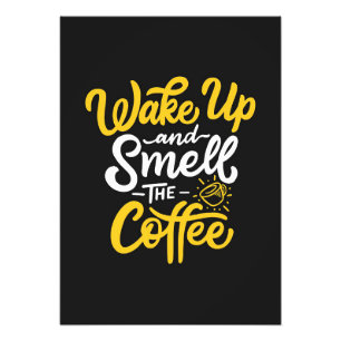 Kaffee lange Weckte auf und riech den Kaffee Fotodruck
