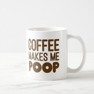 Kaffee lässt mich Tassen-Brown-Text kacken Kaffeetasse