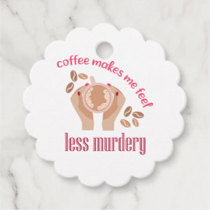 Kaffee lässt mich weniger mörderisch und lustig er geschenkanhänger