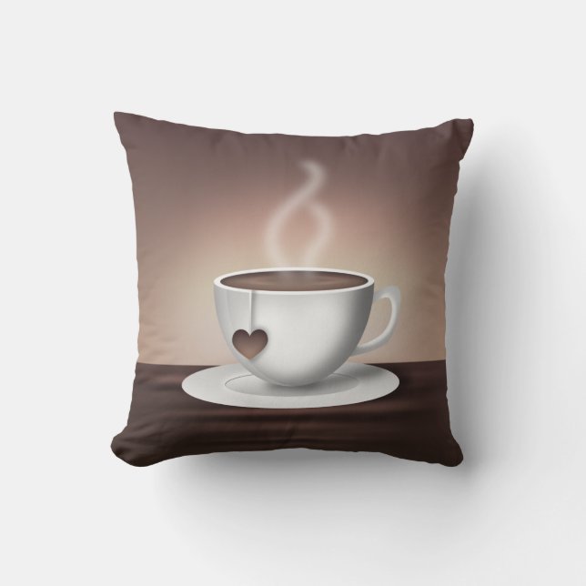 Kaffee Latte Akzent-Kissen Kissen (Vorderseite)