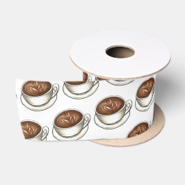 Kaffee Latte Cappuccino Flat White Brunch Satinband