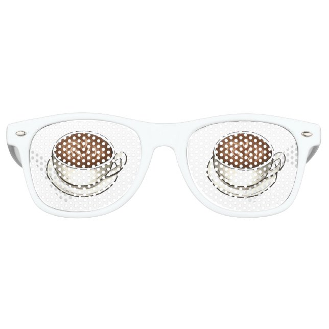 Kaffee Latte Cappuccino Geburtstagsparty Brunch Partybrille (Vorderseite)
