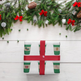 Kaffee Latte Expresso Cup Weihnachtsgeschenk Geschenkpapier
