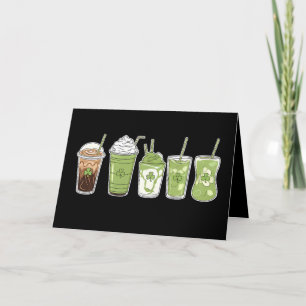 Kaffee Latte Green Niedlich Irish St Patrick's Day Dankeskarte