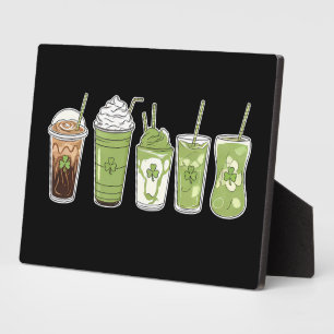 Kaffee Latte Green Niedlich Irish St Patrick's Day Fotoplatte