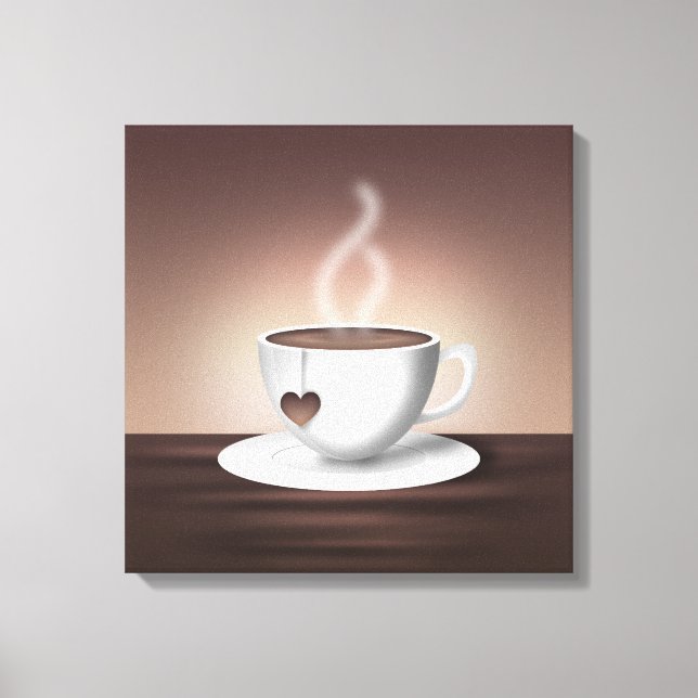 Kaffee Latte Wall Art Leinwanddruck (Vorderseite)