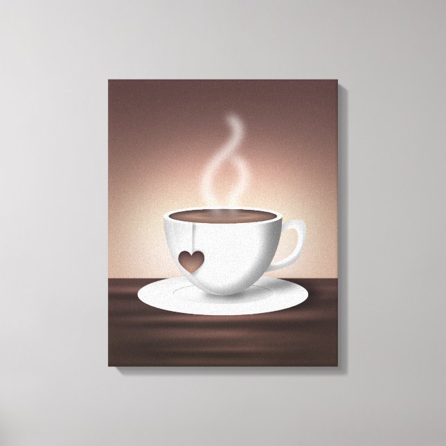 Kaffee Latte Wall Art Leinwanddruck (Vorderseite)