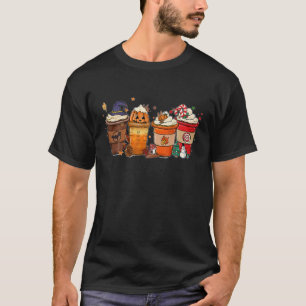 Kaffee Latups Halloween Erntedank Weihnachten T-Shirt