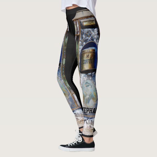 KAFFEE-Leggings mit Personalisiertem Namen Leggings (Links)