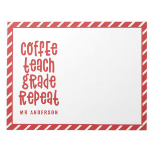 Kaffee, Lehre, Klasse, Wiederholungstatiklehrer Notizblock
