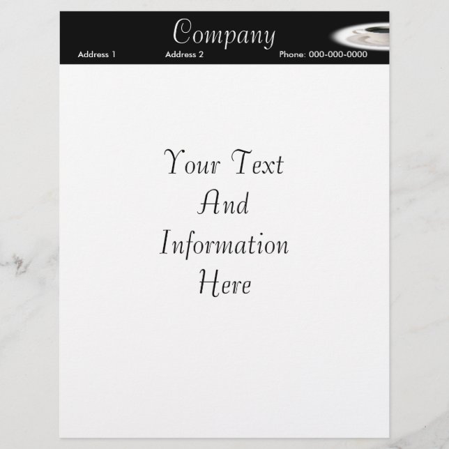Kaffee Letterhead (Vorderseite)