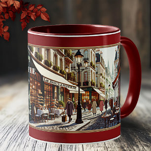 Kaffee Liebe Französisch Retro Bäckerei Paris Kaffeetasse