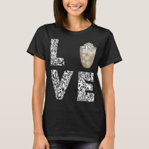 Kaffee Liebe Iccited Kaffeemaschine Milch Cappucci T-Shirt