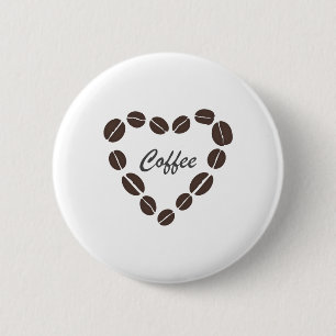 Kaffee Liebe Kaffeeban Herz Button