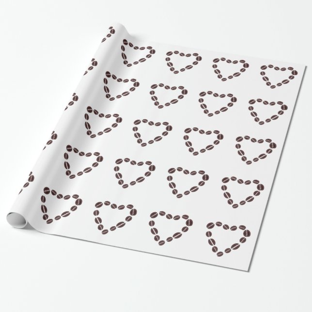 Kaffee Liebe Kaffeeban Herz Geschenkpapier (Ungerollt)