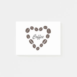 Kaffee Liebe Kaffeeban Herz Post-it Klebezettel