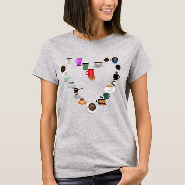 Kaffee Liebe Kaffeehaus T-Shirt (Vorderseite)