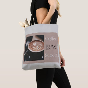 Kaffee LIEBE Wiederholung – Modernes Geschenk für Tasche