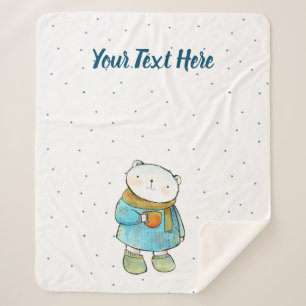 Kaffee liebender Polarbär Sherpadecke