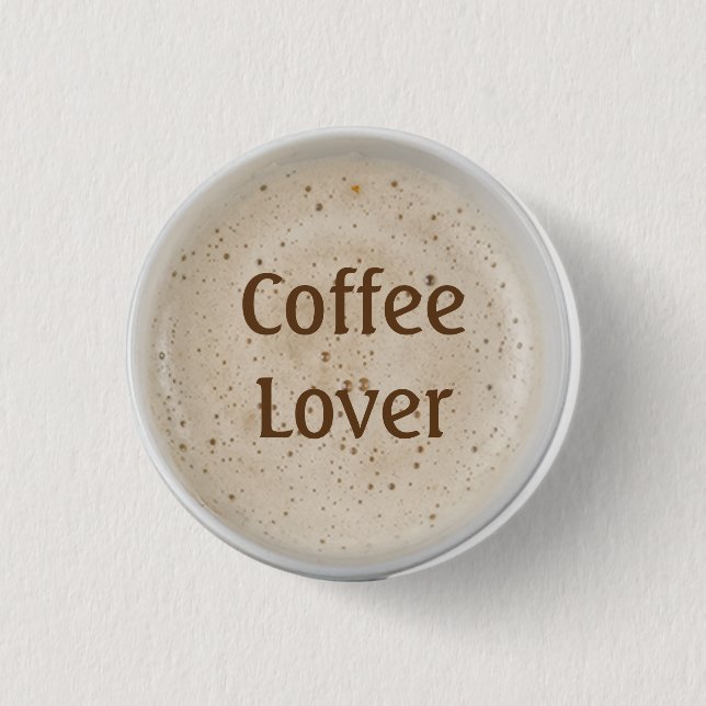 Kaffee-Liebhaber Button (Vorderseite)