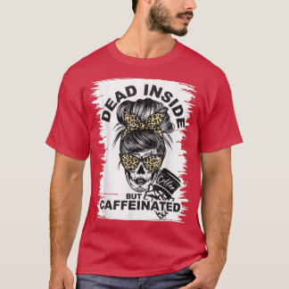 Kaffee-Liebhaber des kaffeinierten Skeletts T-Shirt