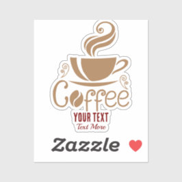Kaffee-Liebhaber-Design – Minimales Kaffee-Tassen- Aufkleber