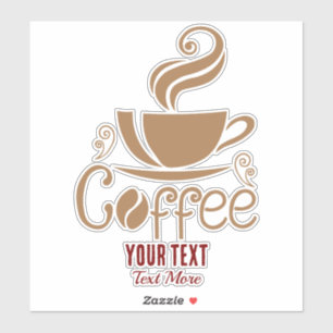 Kaffee-Liebhaber-Design – Minimales Kaffee-Tassen- Aufkleber