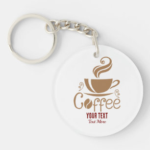 Kaffee-Liebhaber-Design – Minimales Kaffee-Tassen- Schlüsselanhänger