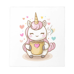 Kaffee-Liebhaber-Einhorn (1) Notizblock