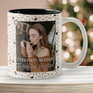 Kaffee-Liebhaber Foto-Kaffeetasse Geschenk für Sie Zweifarbige Tasse