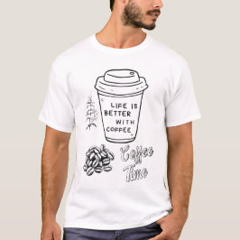 Kaffee-Liebhaber-Geschenk: T-Shirt-Design mit Tass T-Shirt