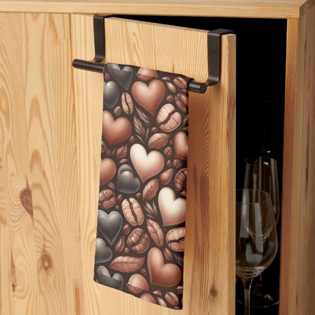 Kaffee Liebhaber Geschirrtuch (Drittel gefaltet)