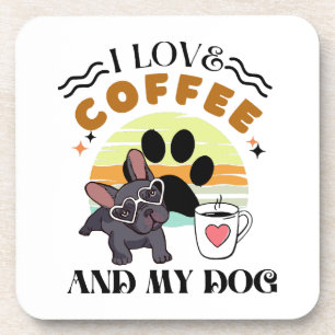 Kaffee Liebhaber - Ich liebe Kaffee und meinen Hun Getränkeuntersetzer