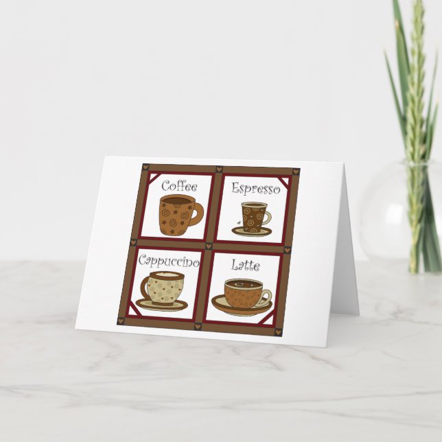 Kaffee-Liebhaber Karte (Vorderseite)