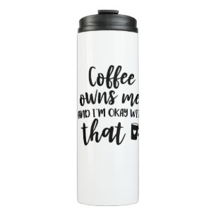 Kaffee Liebhaber Koffein Süchtiger Kaffee Besitzt Thermosbecher